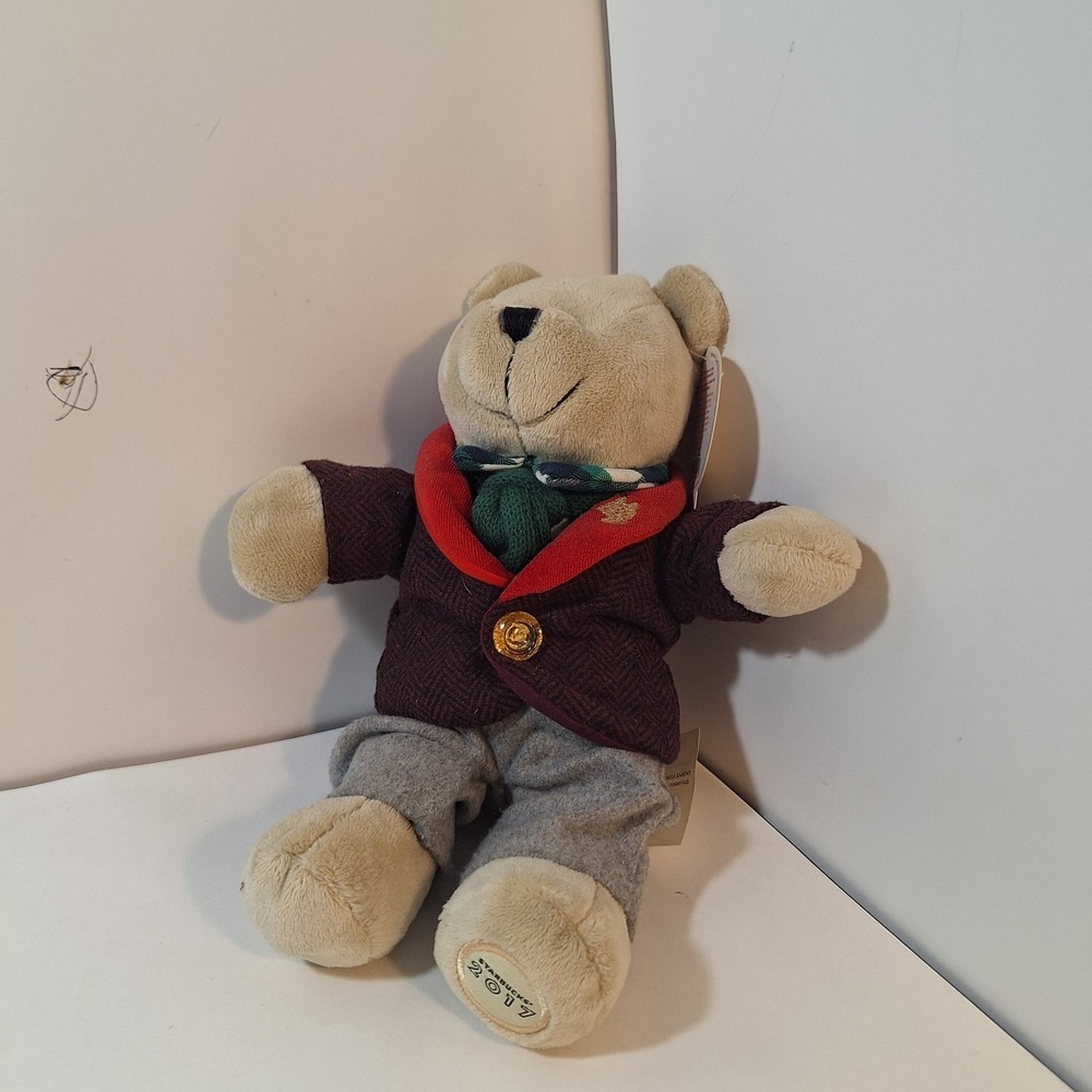 Starbucks Bear Christmas 2017 Boy Smoking Lounge Jacket Holiday NWT